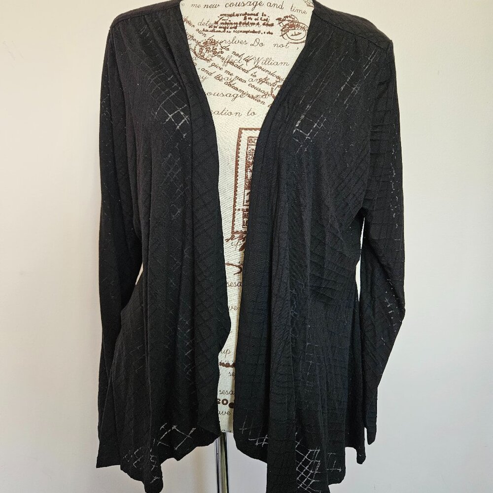 Open Cardigan with Burnout pattern